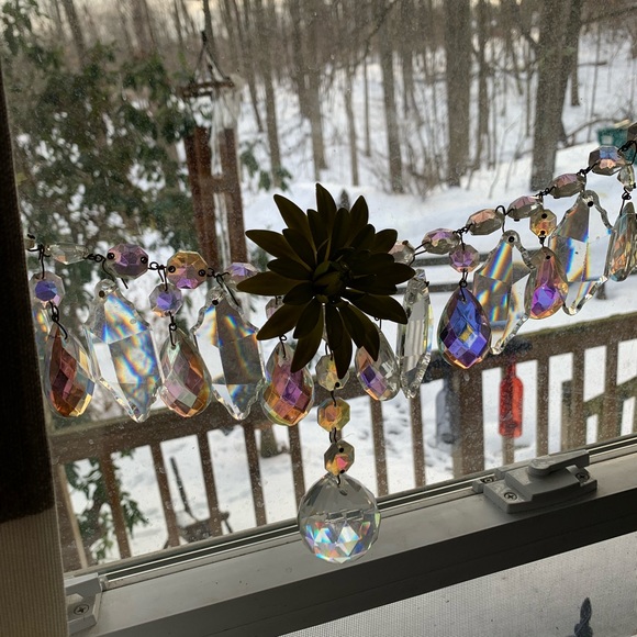 Antique & Vintage Crystal Glass Prism Sun Catcher/Window Ornament - Picture 3 of 6